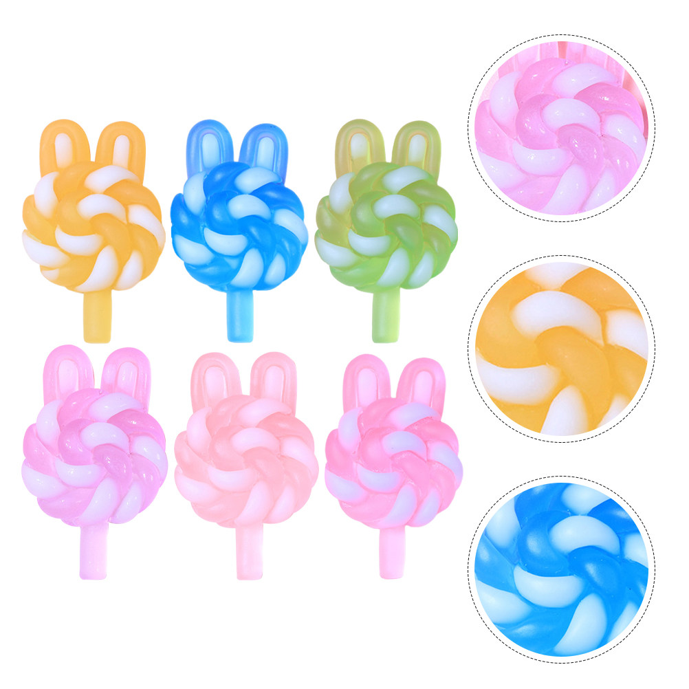 Resin Craft Material - 24 stuks schattige cartoon lollybedels konijnvormige