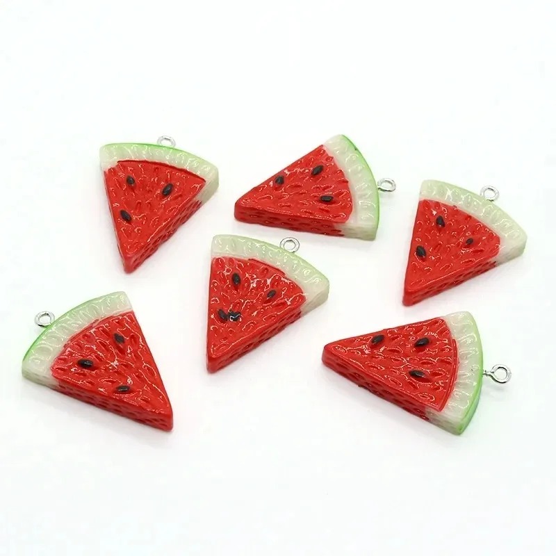 Resin Crafts Diy - 10 stuks dubbelzijdige driehoekige watermeloen hars