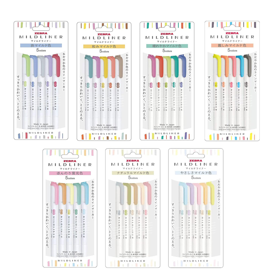 Zebra Pen Mildliner - Zebra Mildliner Markeerstift Pastel Volledige Set