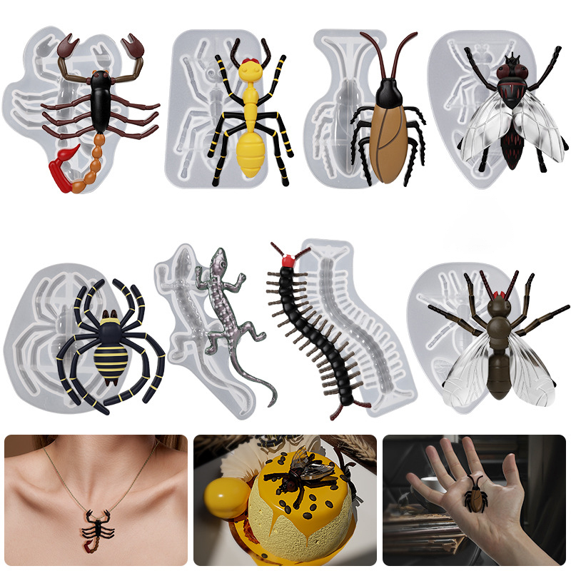 Resin Ocean Wave Mold - 3d Hagedis Siliconen Mallen Spin Duizendpoot