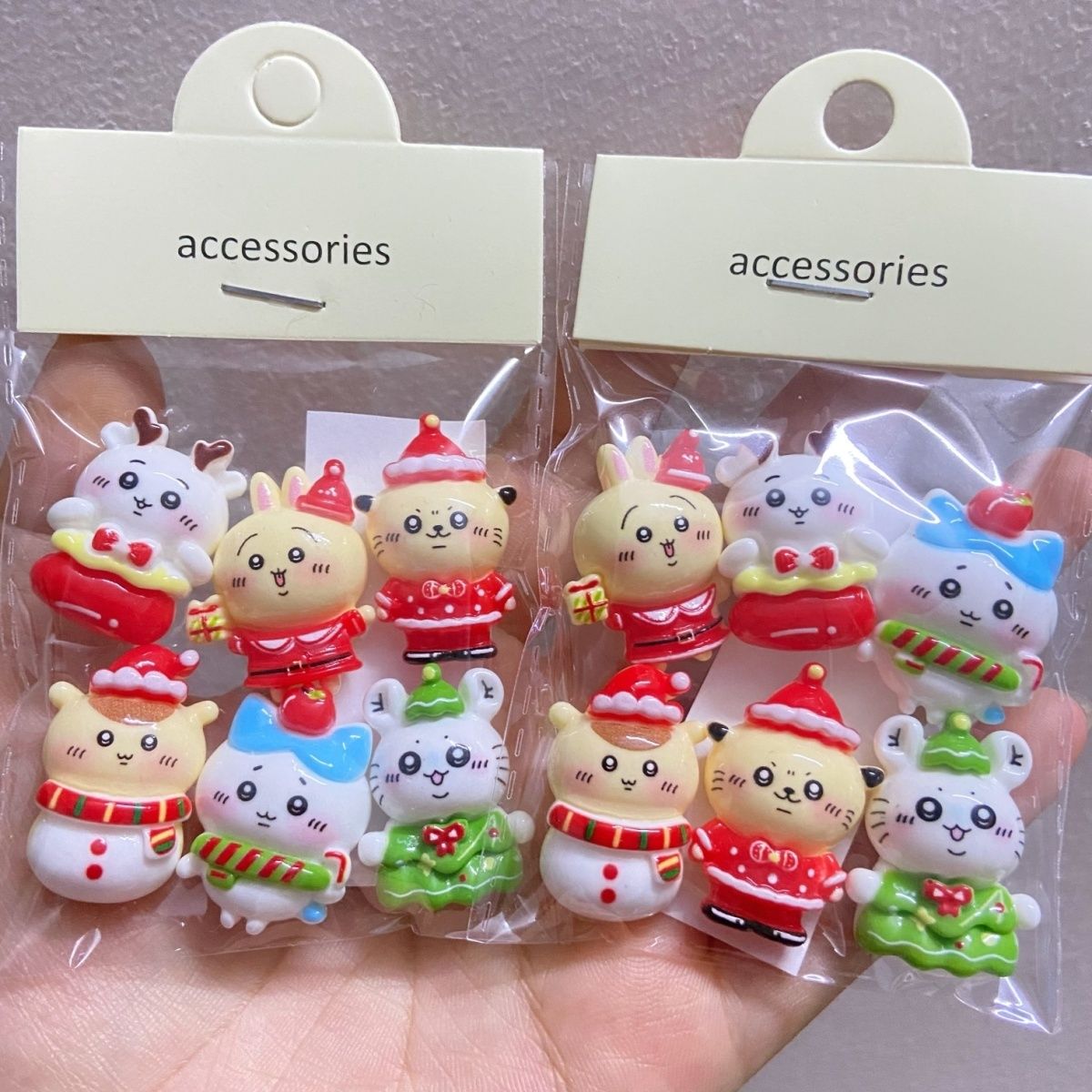 Resin Craft Supplies - Kerst Effen Kleur Chiikawa Hars Verwijderbare