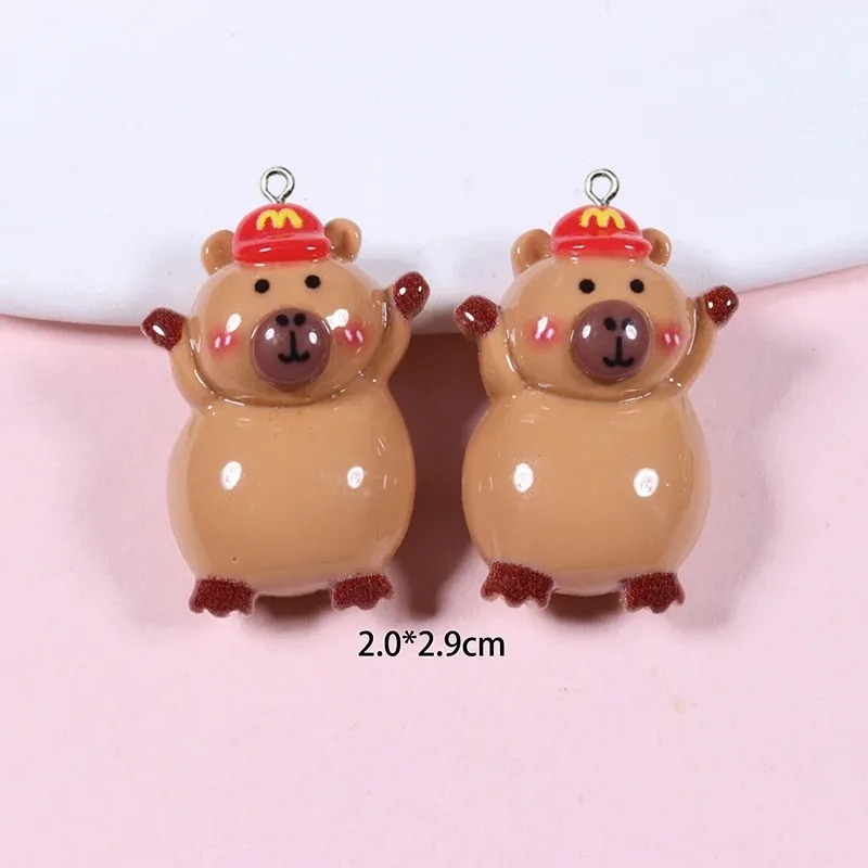 Resin Craft Supplies - 10 stuks glanzende platte capibara hars