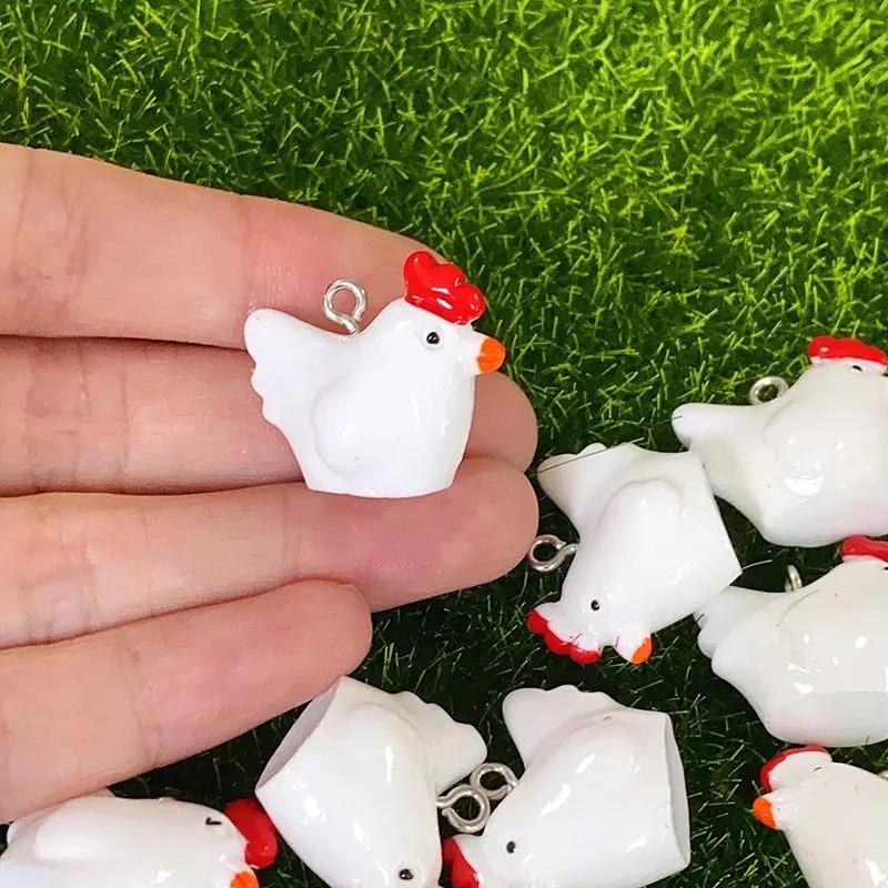 Resin Crafts Diy - 10 stuks schattige mini 3D kip