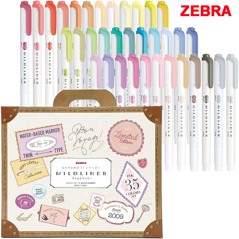 Zebra Pen Mildliner - Zebra 25/35 kleuren Mildliner markeerstift set