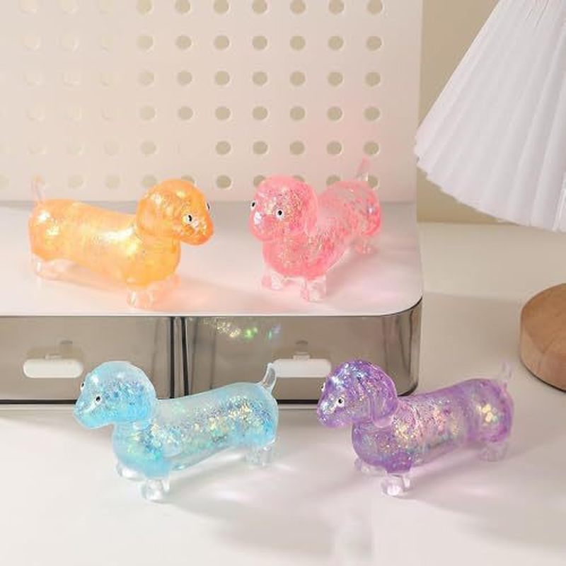 Resin Craft Material - Glitter Teckel Zachte Stretch Squeeze Gadget