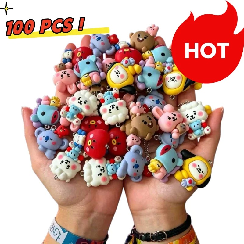 Resin Craft Material - 7 stks BT21 Hars Cartoon Charm