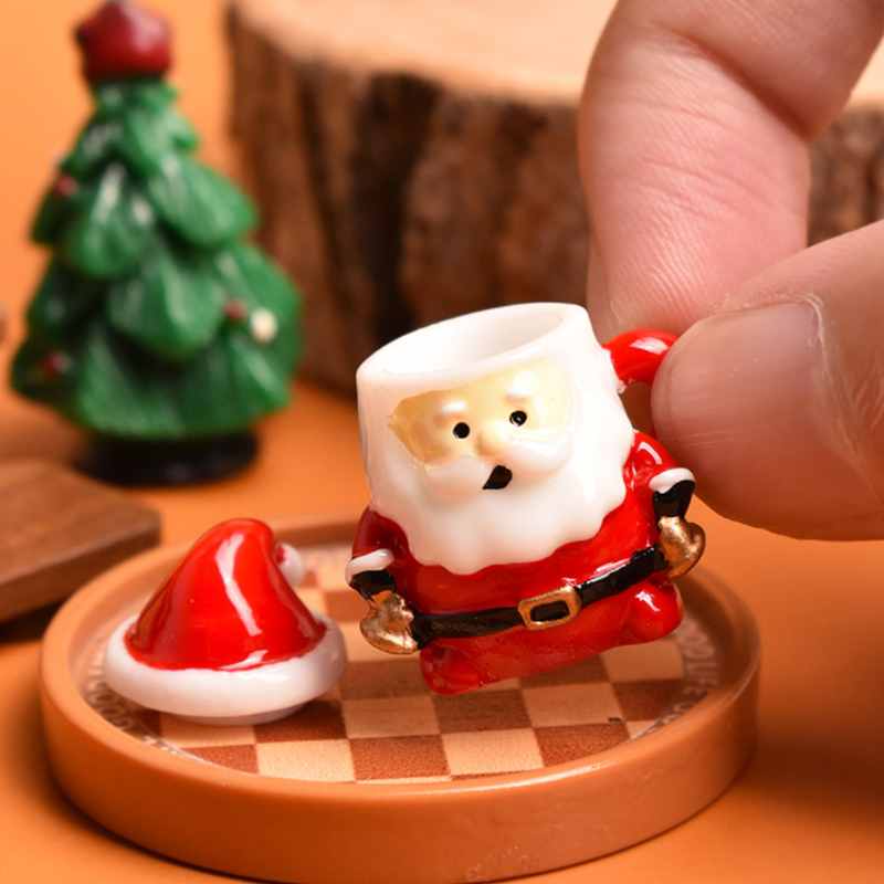 Resin Craft Material - Mini Santa Theekopje Ornament - Hars