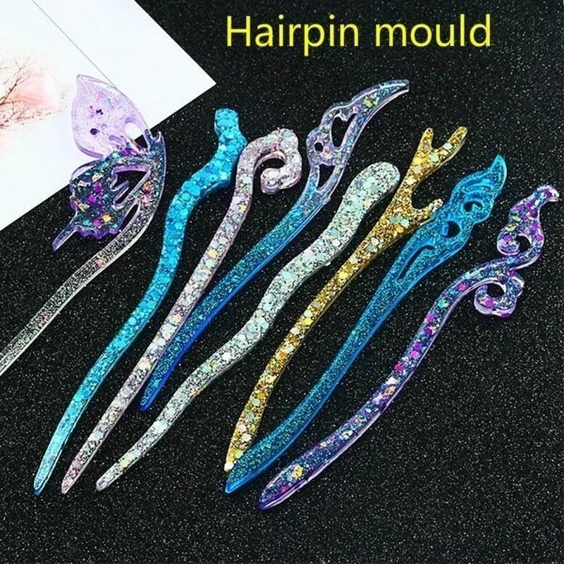 Resin Craft Material - Nieuwe transparante haarspeld siliconen speciale mal