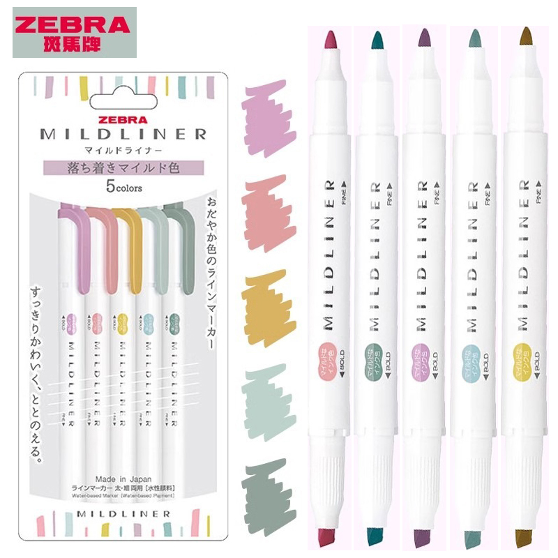 Zebra Mildliner markeerstift,  - Zebra Pen Mildliner recensie en prijs