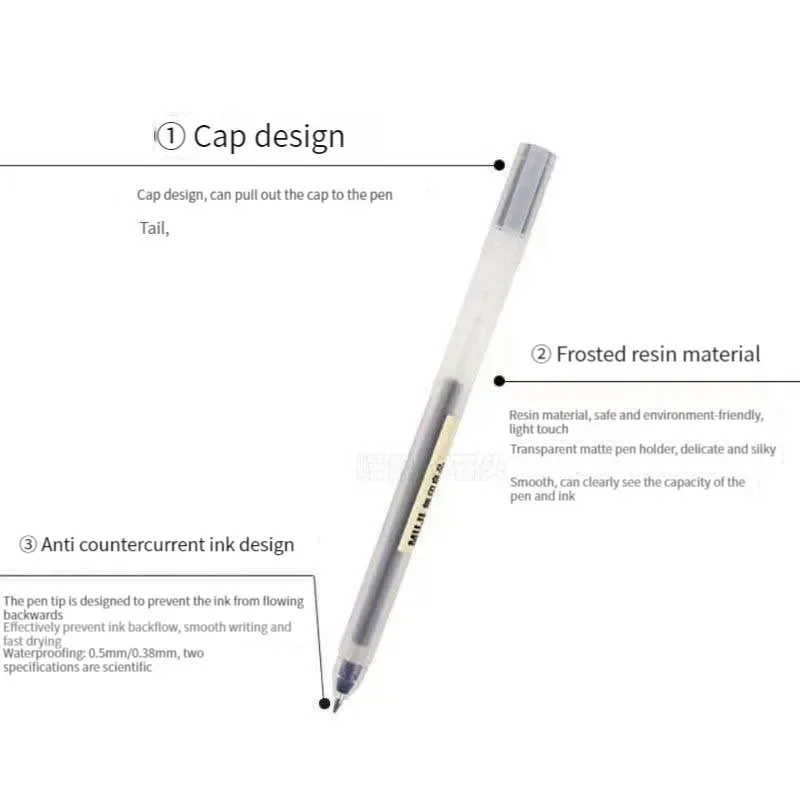 6/8 stks/set MUJIs Gel Pen Zwa - Pentel Pen Energel recensie en prijs