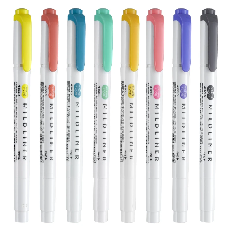 25 Kleuren Japan ZEBRA Mildlin - Zebra Pen Mildliner recensie en prijs