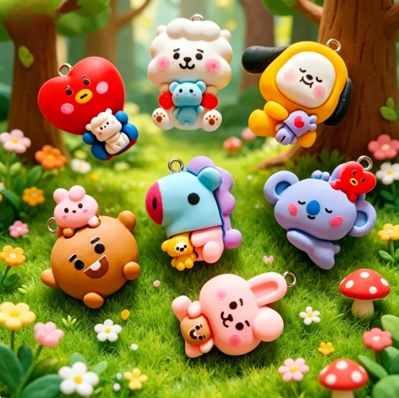 7 stks BT21 Hars Cartoon Charm - Resin Craft Material recensie en prijs
