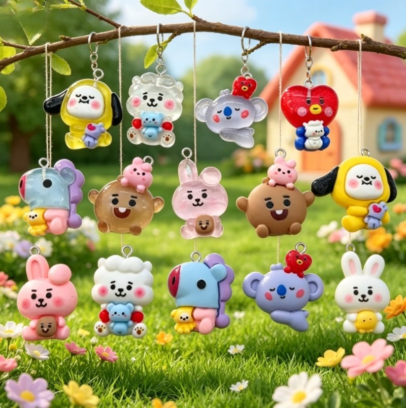 7 stks BT21 Hars Cartoon Charm - Resin Craft Material recensie en prijs